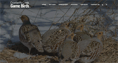 Desktop Screenshot of crancreekgamebirds.com